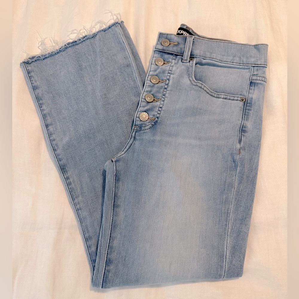 Express Cropped Flare High Rise Jean Size 4